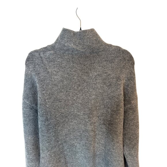 ZARA Small Gray Wool Blend High Neck Sweater - Picture 12 of 15